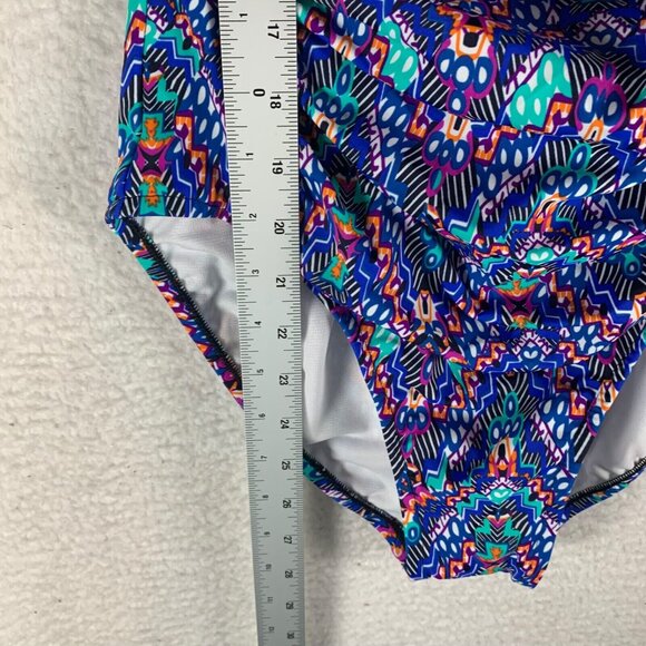 Swim Solutions Womens Tummy Control Shirred One Piece Swimsuit Size 12 NWT 9402‎ - Picture 5 of 10